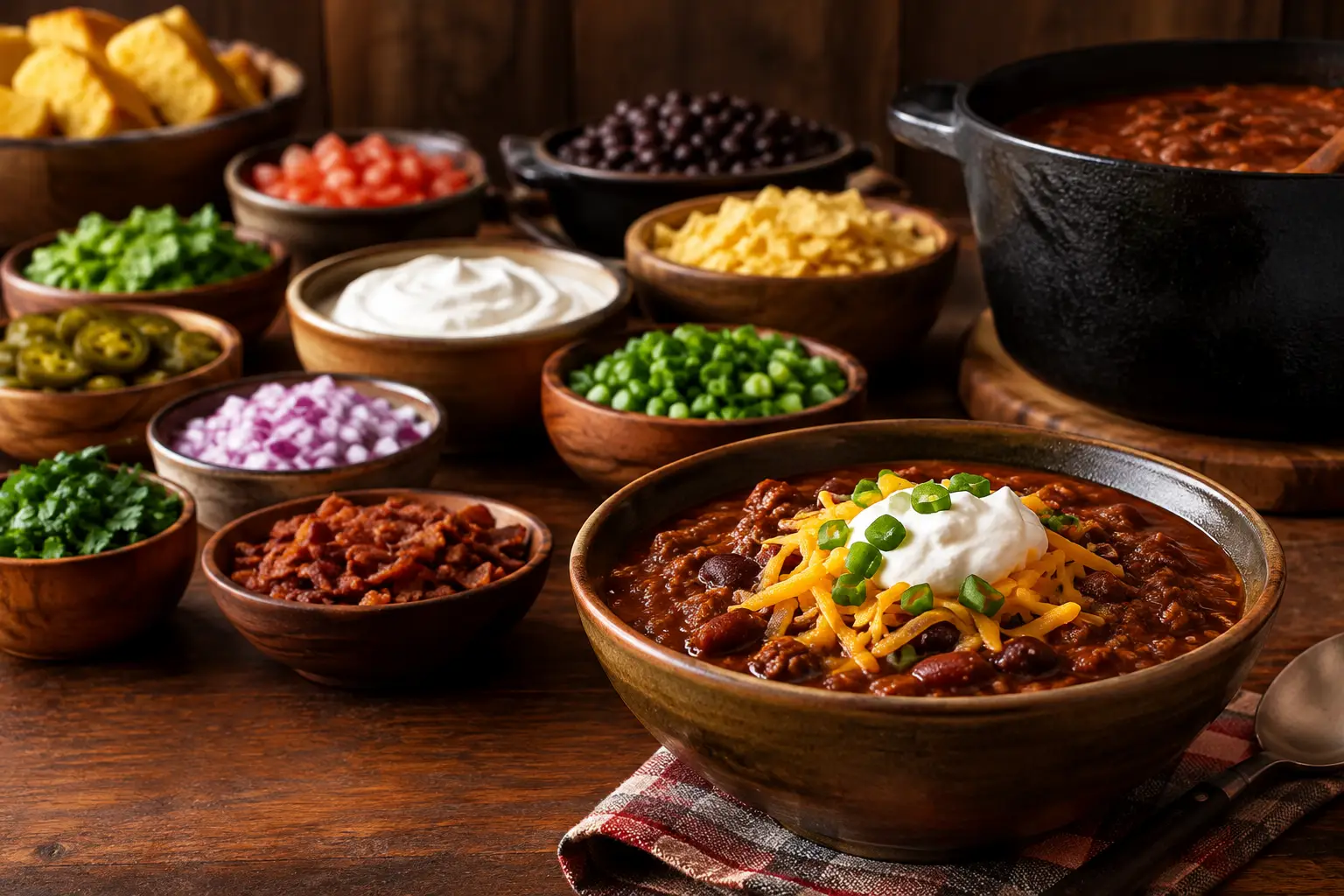 15 Chili Toppings Bar Ideas for Every Bowl