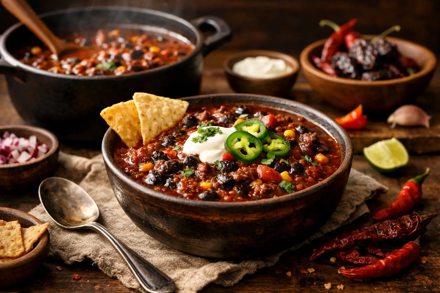 Chipotle Black Bean Chili That Brings Heat