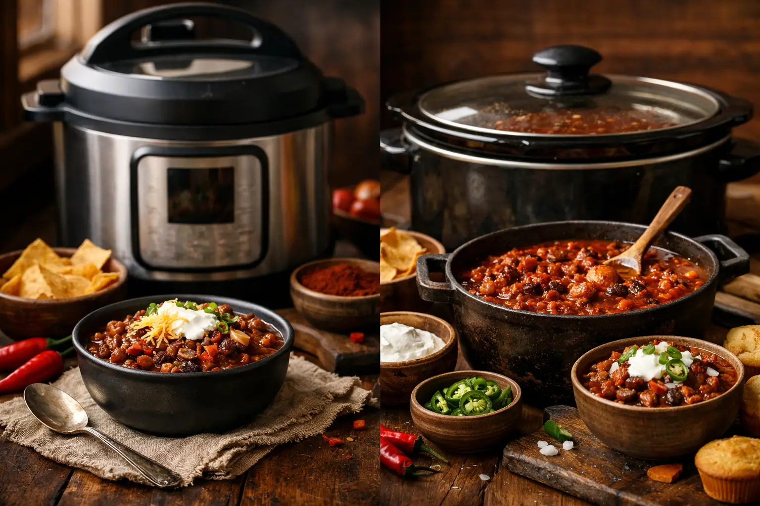 Instant Pot vs Slow Cooker Chili