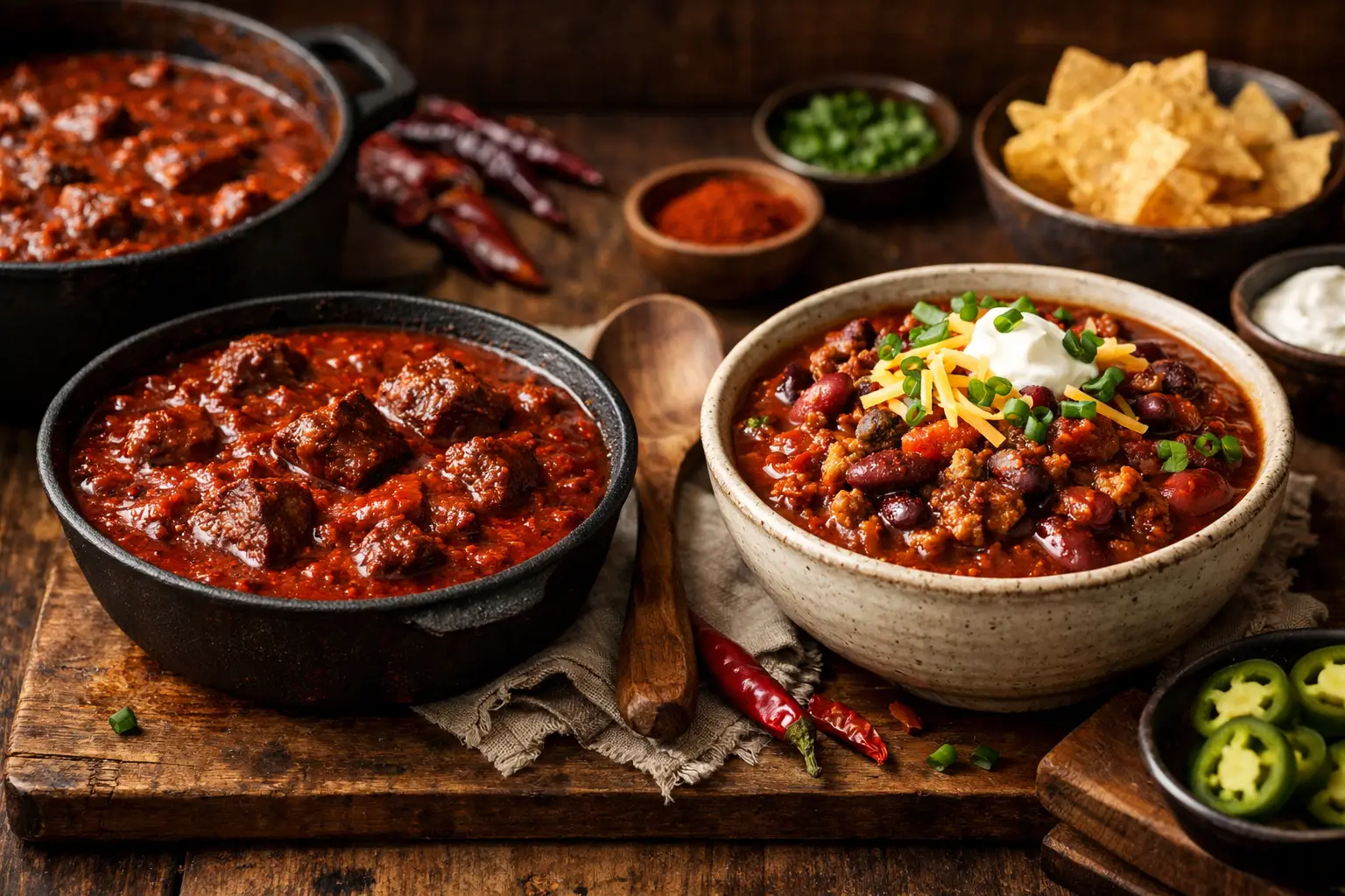 Texas Red Versus Bean Chili: What Changes?